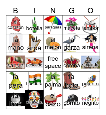 Loteria Mi Pueblito Bingo Card