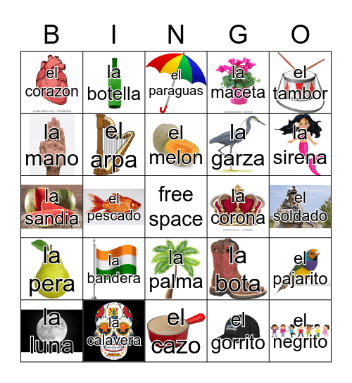 Loteria Mi Pueblito Bingo Card