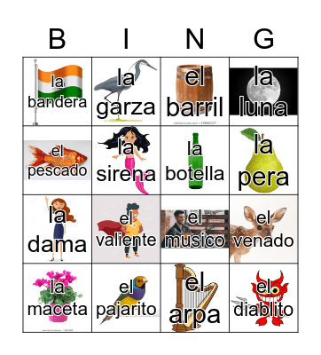 Loteria Mi Pueblito Bingo Card