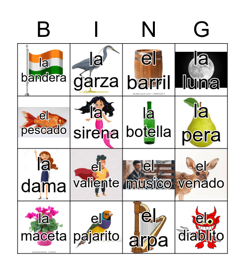 Loteria Mi Pueblito Bingo Card