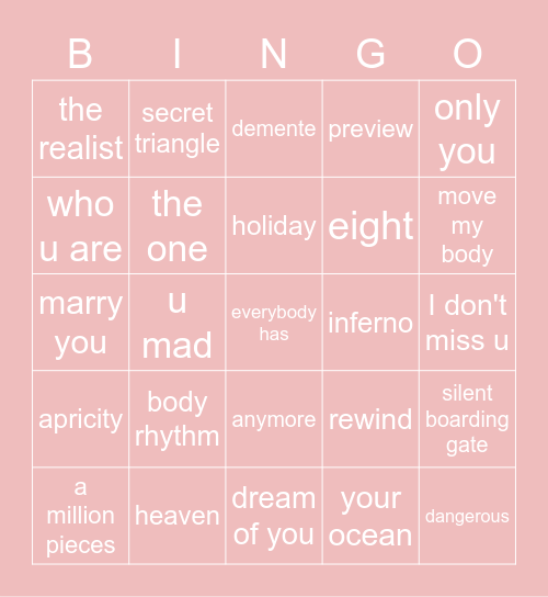 2 Bingo Card