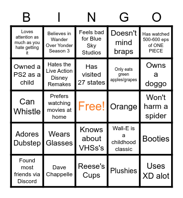 How Similar Are You To Sponeg Zemenar? Bingo Card