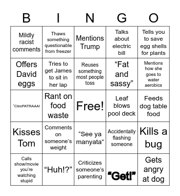 Beach Vacay 2021 Bingo Card