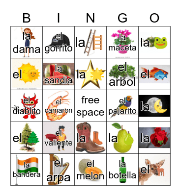 Loteria Mi Pueblito Bingo Card