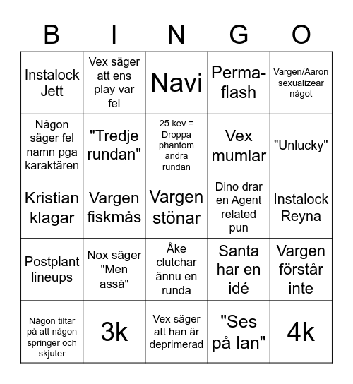 Valorant-bingo Card