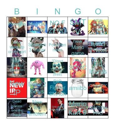 Nintendo E3 Bingo Card