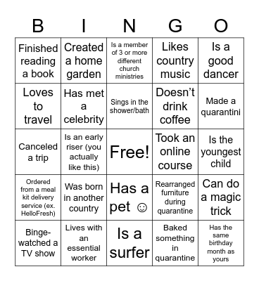 Educator Appreciation People Bingo Card