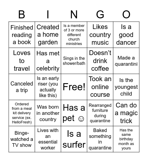 Educator Appreciation People Bingo Card