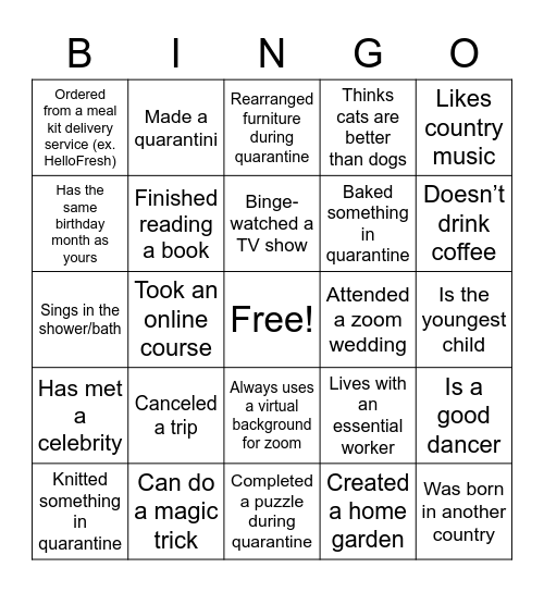 temp Bingo Card