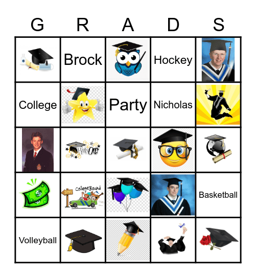 Congratulations Bradley, Brock & Nicholas Bingo Card