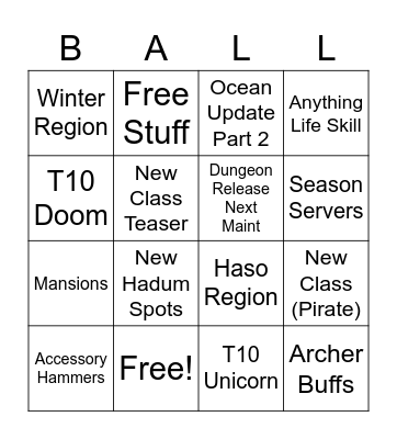 Heidel Ball Bingo Card Bingo Card