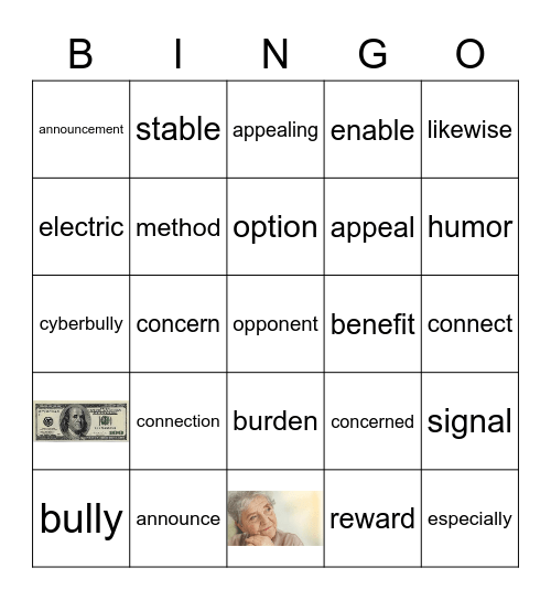 B4U6 Take the Bills Away Bingo Card