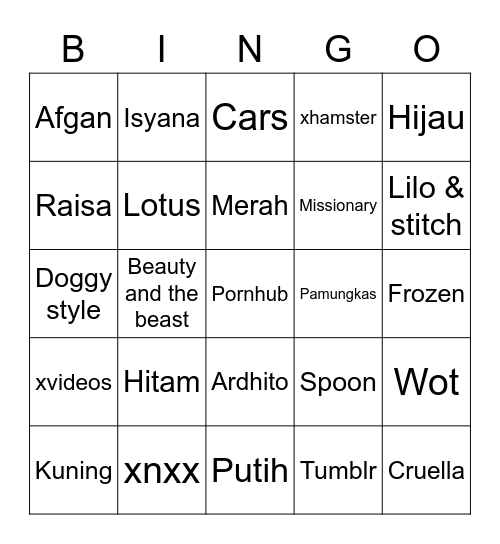 Punya Abel Bingo Card