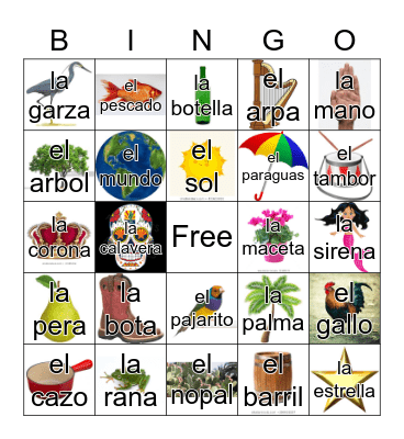 Loteria Mi Pueblito Bingo Card