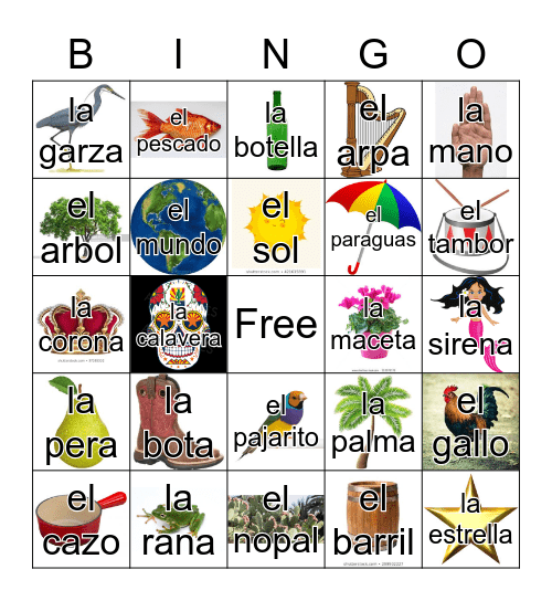 Loteria Mi Pueblito Bingo Card
