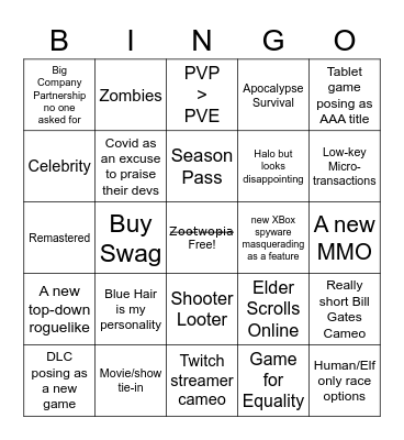 Cherry Twist Bingo Card