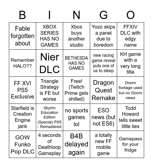 6.13 E3 Cope Bingo Card
