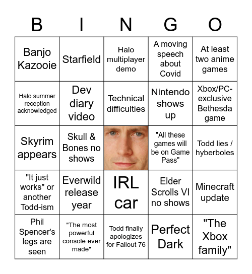 The Todd Howard Show feat. Microsoft Bingo Card