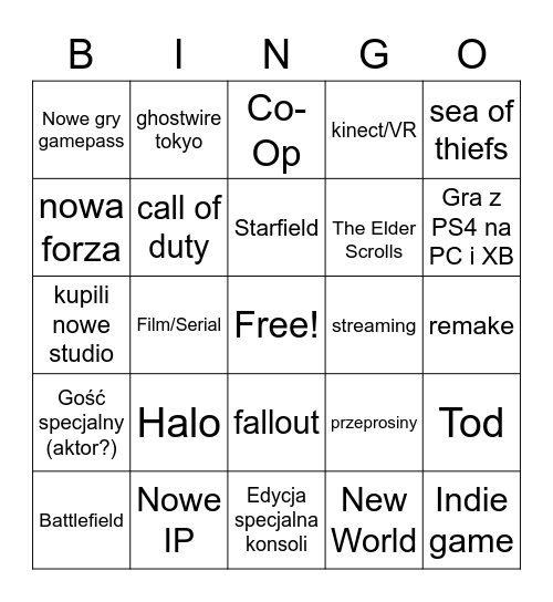 MS Bingo Card