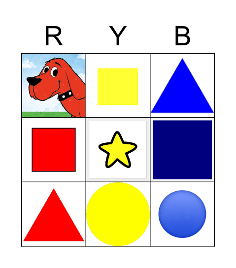 Shapes and Colors Bingo Card