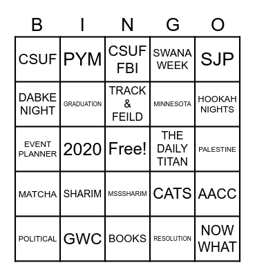 2021 GRADUATION BINGO Card