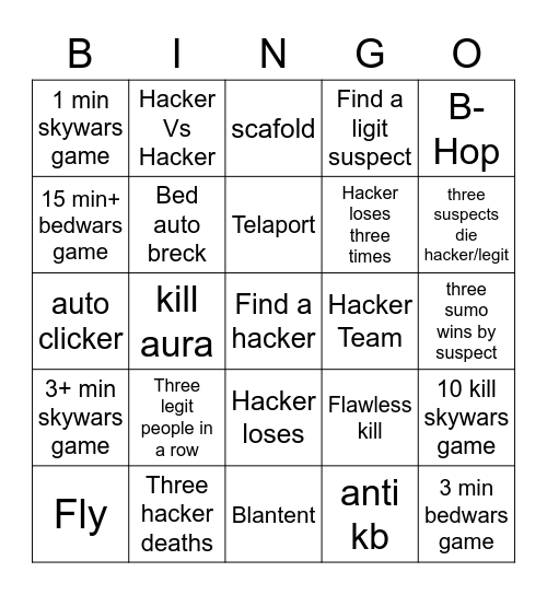 Atlas Bingo Card