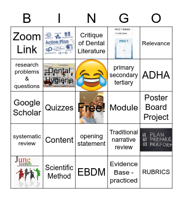 DH 202 Syllabus Bingo Card