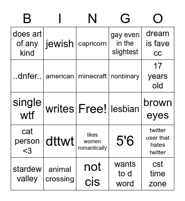 grace bingo Card