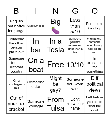 Hot Girl Summer Bingo Card