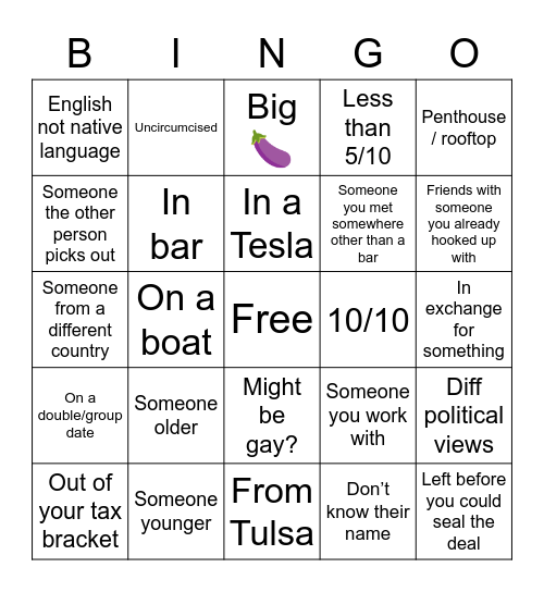 Hot Girl Summer Bingo Card