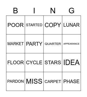 WEEK 9 SPELLING TERM 2 Bingo Card