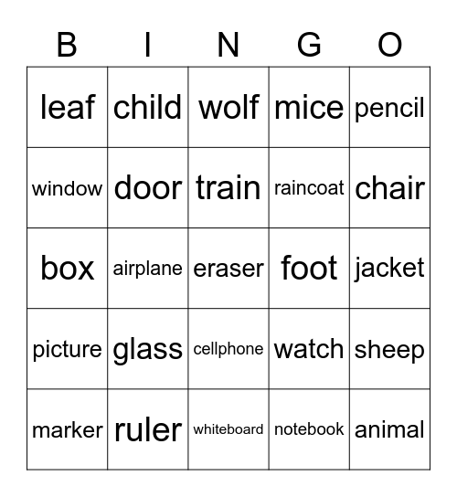 G1L3 Bingo Card