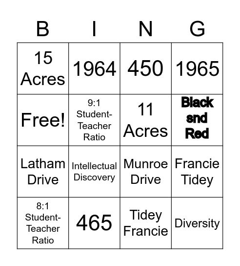 Camp Caviler Bingo Card