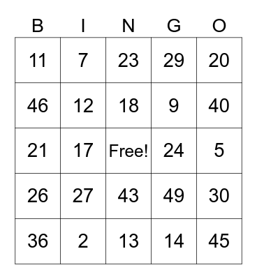 Get Down With Math- Addition Bingo Card