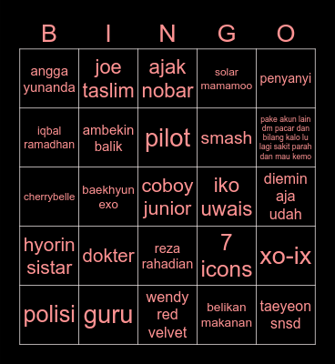 BINGO Card