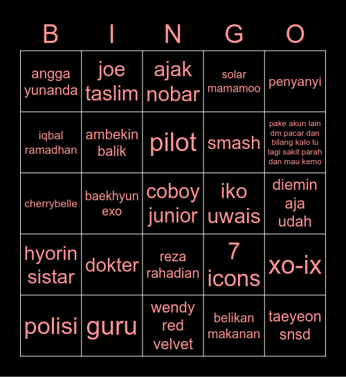 BINGO Card