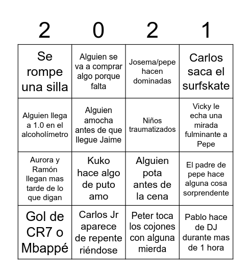 BINGO TRICUMPLE 2021 Bingo Card