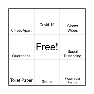 J.P LENOIR BINGO Card