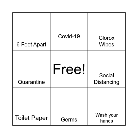 J.P LENOIR BINGO Card