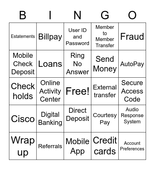 Contact Center BINGO Card