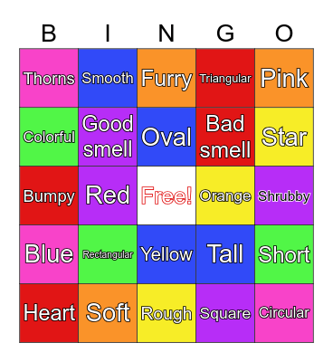 Flower Bingo Card