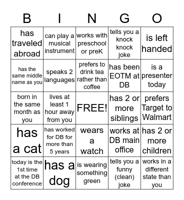 Doodle Bugs! BINGO Card