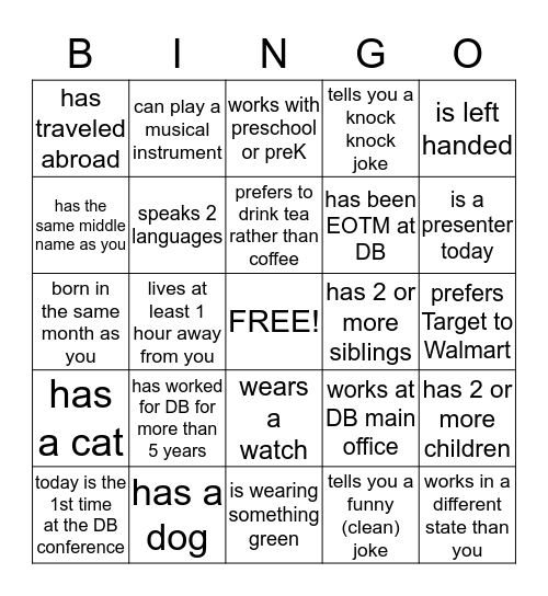 Doodle Bugs! BINGO Card