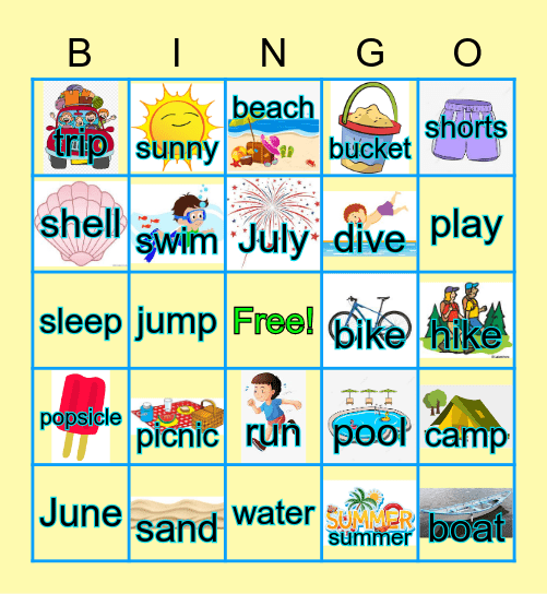 Summer Bingo Card