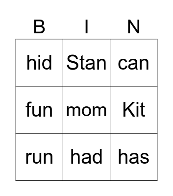 Kit's Book Bingo Card