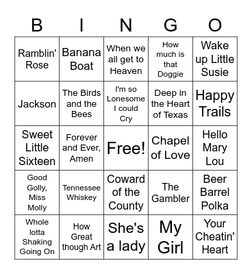 Bingo 2 Bingo Card