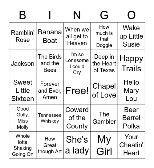 Bingo 2 Bingo Card