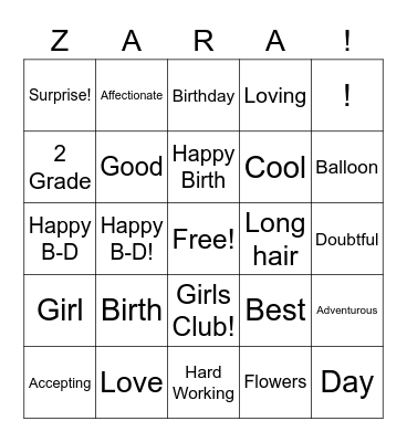 Happy Birthday Ruth! Bingo Card