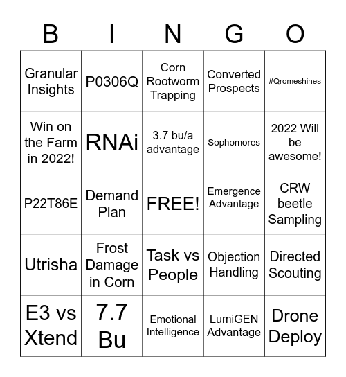 Pioneer BINGO Card