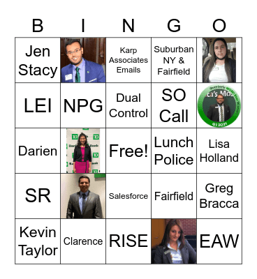 Darien Bingo Card